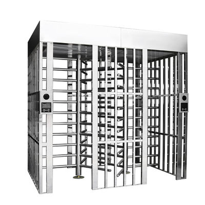 qualidade  One Full Height Fingerprint Security Entry Gate Turnstile Double Door Security Pedestrian Gate fábrica