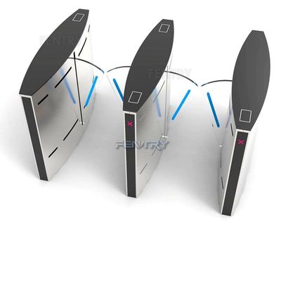 qualidade  304 Stainless Steel ESD Entrance Systems Designer Turnstile Smart Waist Industrial Security Gate Flap Barrier fábrica