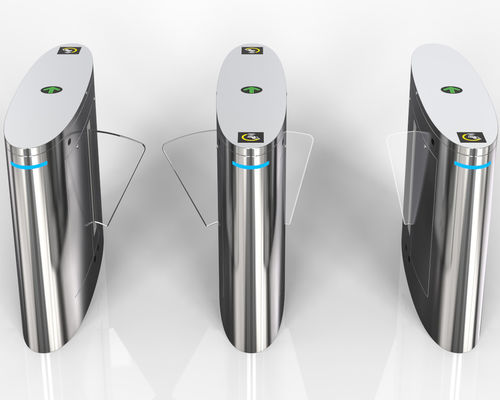 qualidade  Modern Automatic Flap Access Control Turnstiles RFID Sensor Wing Barrier Gate For Subway Station Indoor/Outdoor Pedestrian Turnstile Gate fábrica